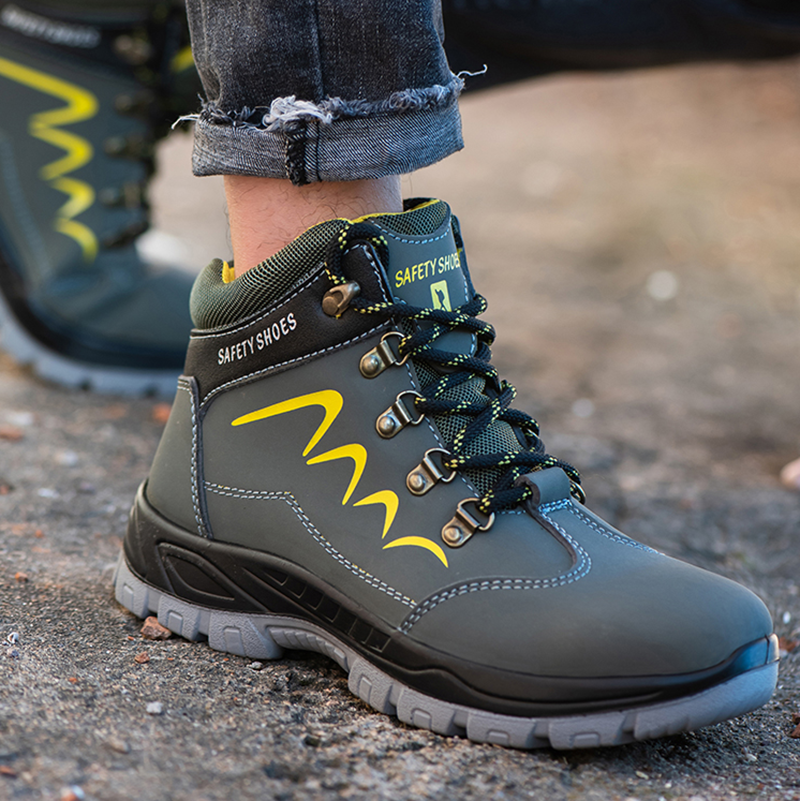 Sicherheit Ankle Schuhe Anti-smashing Stahl Kappe Kappe Stiefel Männer Bau Arbeit stiefel EB