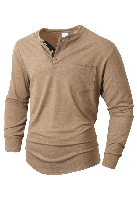 Herren langärmliges Henley-Shirt EB