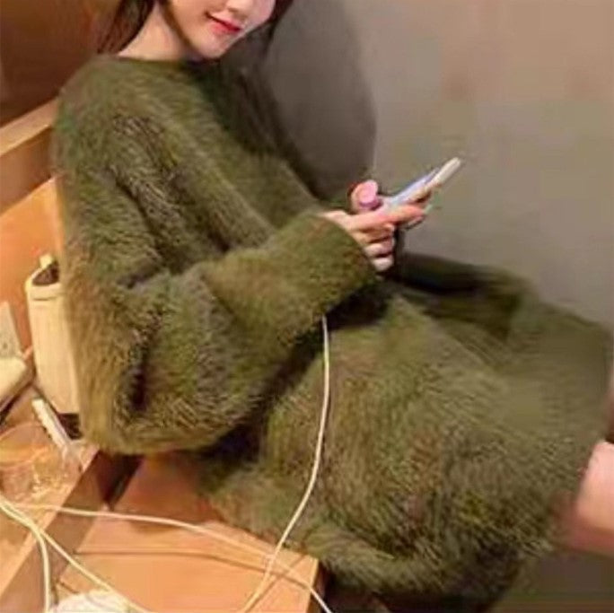 Damen weicher Strickpullover im lässigen Oversized-Stil EB