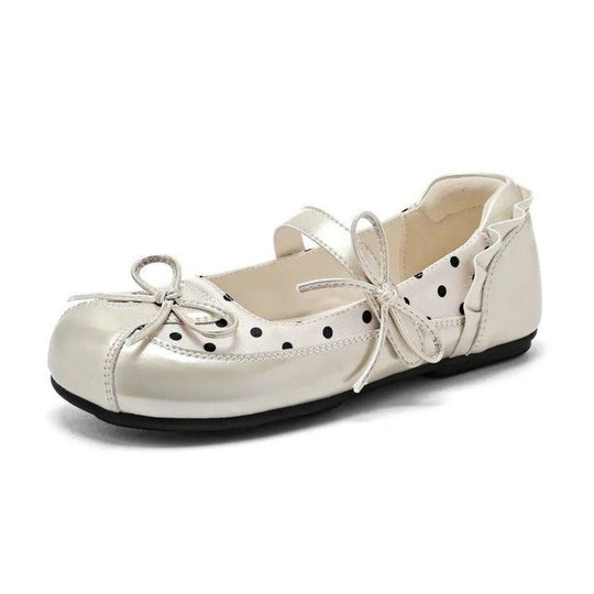 Damen Ballerinas mit zierlichem Riemchen und elegantem Schleifendetail EB