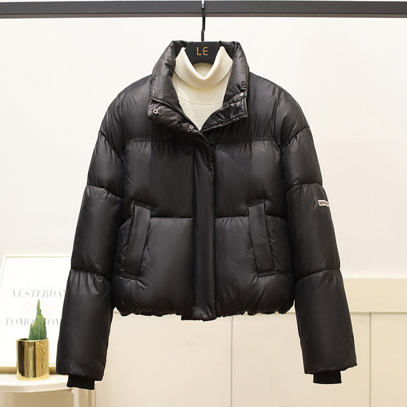 Damen modische kurz geschnittene Pufferjacke mit praktischen Eingrifftaschen EB