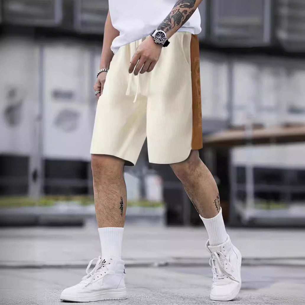 Herren stylische Freizeithose mit atmungsaktiver Struktur und seitlichen Kontraststreifen EB