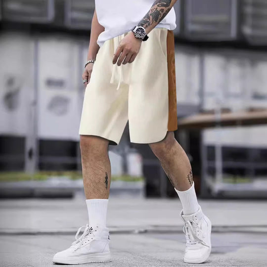 Herren stylische Freizeithose mit atmungsaktiver Struktur und seitlichen Kontraststreifen EB