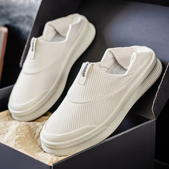 Damen atmungsaktive Slip-On Sneakers aus flexiblem Mesh-Material EB