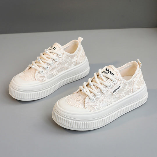 Damen modische Sneaker mit atmungsaktivem Obermaterial und rutschfester Sohle EB