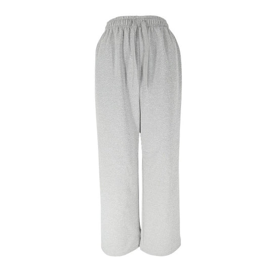 Damen Bequeme Freizeithose mit elastischem Taillenzug und weitem Bein EB