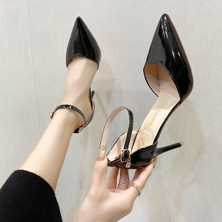 Damen elegante High Heels mit feinem Knöchelriemen EB