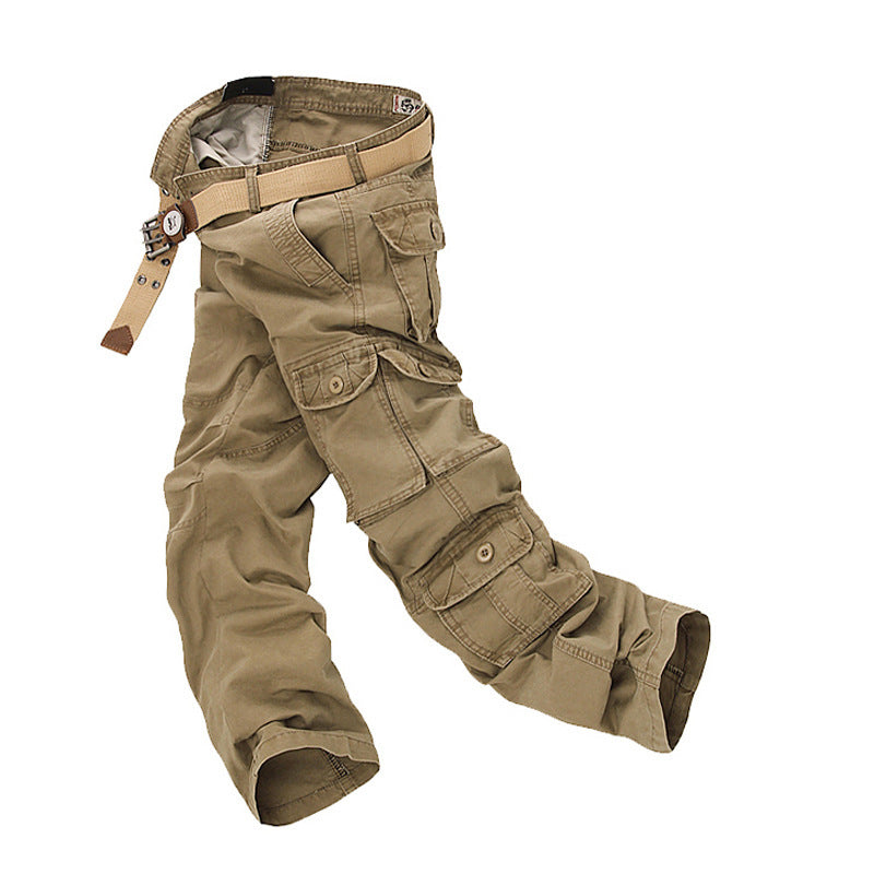 Herren Multifunktionale Cargo-Hose mit verstellbarem Bund und zahlreichen Taschen EB