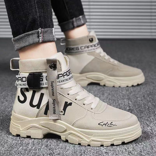 Damen Trendige High-Top Sneakers mit verstellbarem Knöchelriemen EB