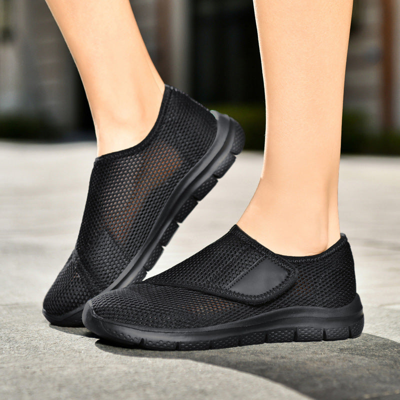 Damen Bequeme Slip-On Sneakers mit atmungsaktiver Netzstruktur EB