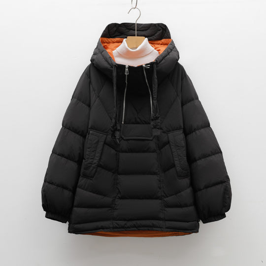 Damen Modische Steppjacke mit hohem Kragen und funktionalen Taschen EB