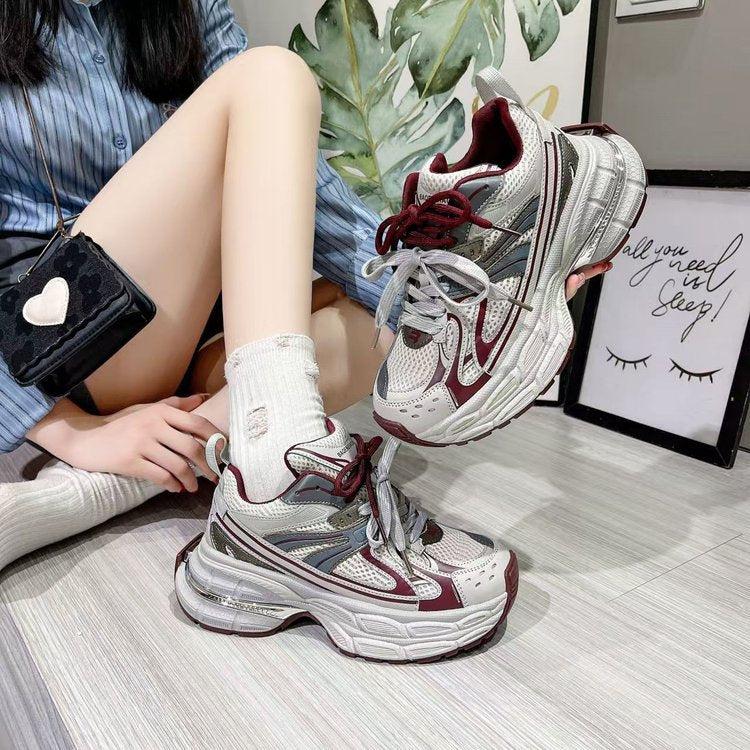 Damen Multifunktionale Sport Sneakers mit stoßdämpfender Sohle und atmungsaktivem Mesh-Obermaterial EB