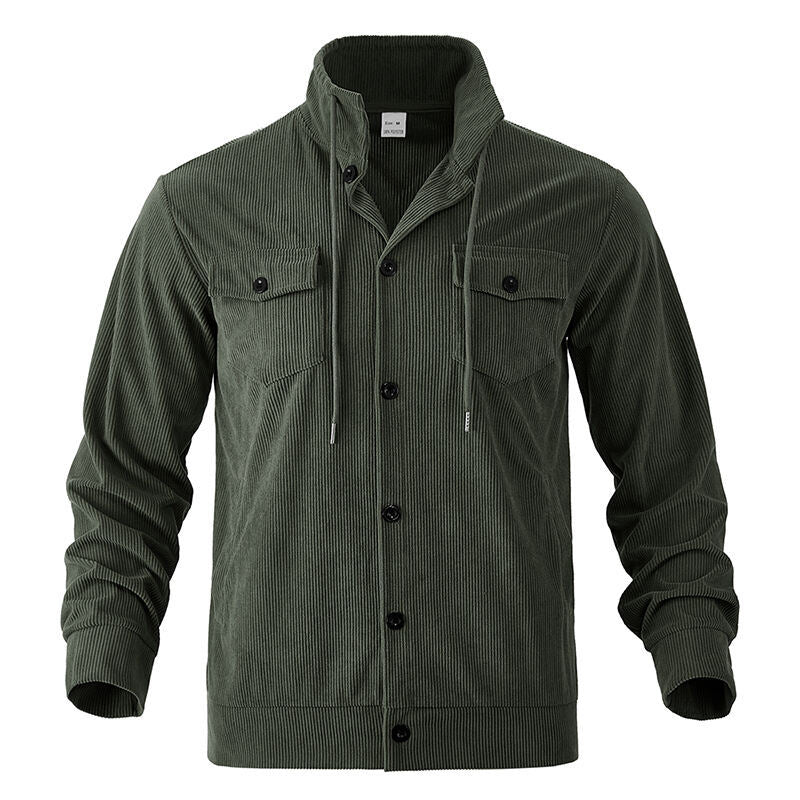 Herren Cordjacke mit verstellbarem Kordelzug und praktischen Brusttaschen EB