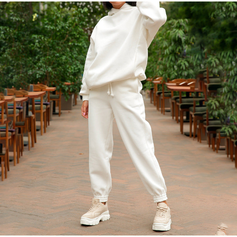Damen lässiger Jogginganzug mit weichem Material und elastischem Bund EB