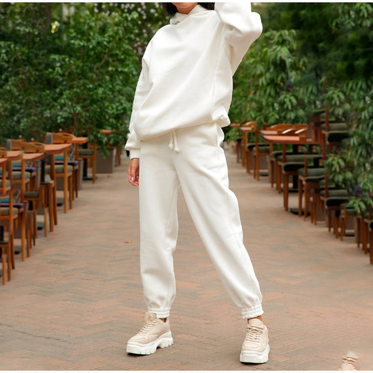 Damen lässiger Jogginganzug mit weichem Material und elastischem Bund EB