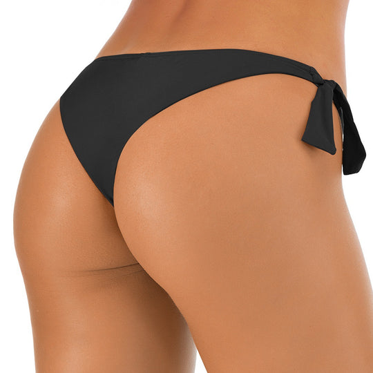 Damen Hochgeschnittenes Bikini-Höschen mit seitlichen Bindebändern EB