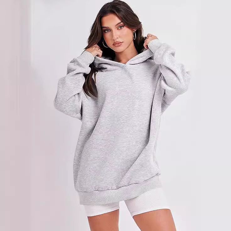 Damen lässiger Kapuzenpullover mit übergroßer Passform EB