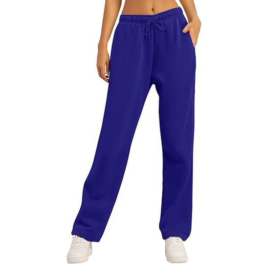 Damen nan hochwertige Relax-Hose mit hoher Taille, geradem Bein und integrierten Eingrifftaschen EB