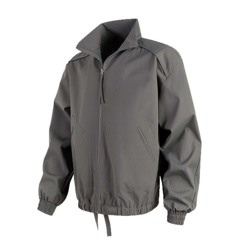 Herren lässige Übergangsjacke mit hohem Kragen und praktischen Taschen EB