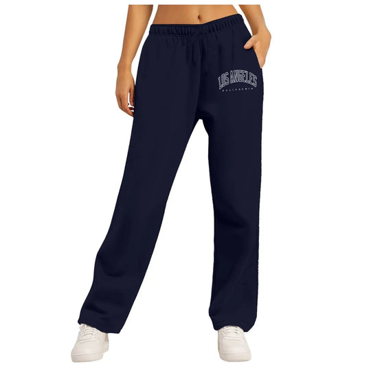 Damen nan weite High-Waist Lounge-Hose mit elastischem Bund und Eingrifftaschen EB