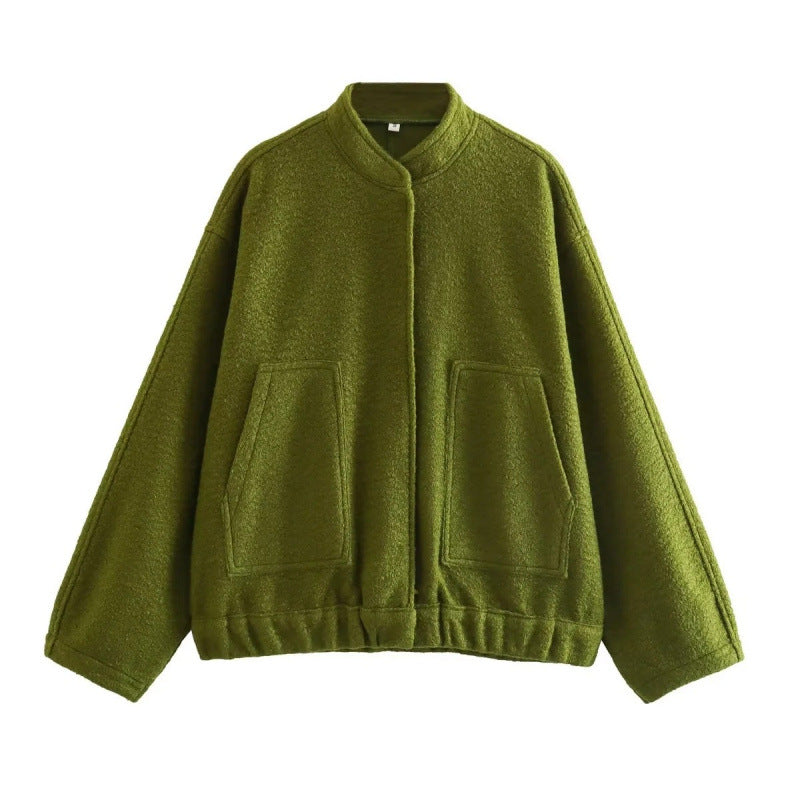 Damen coole Oversize-Jacke aus weichem Wollmix EB