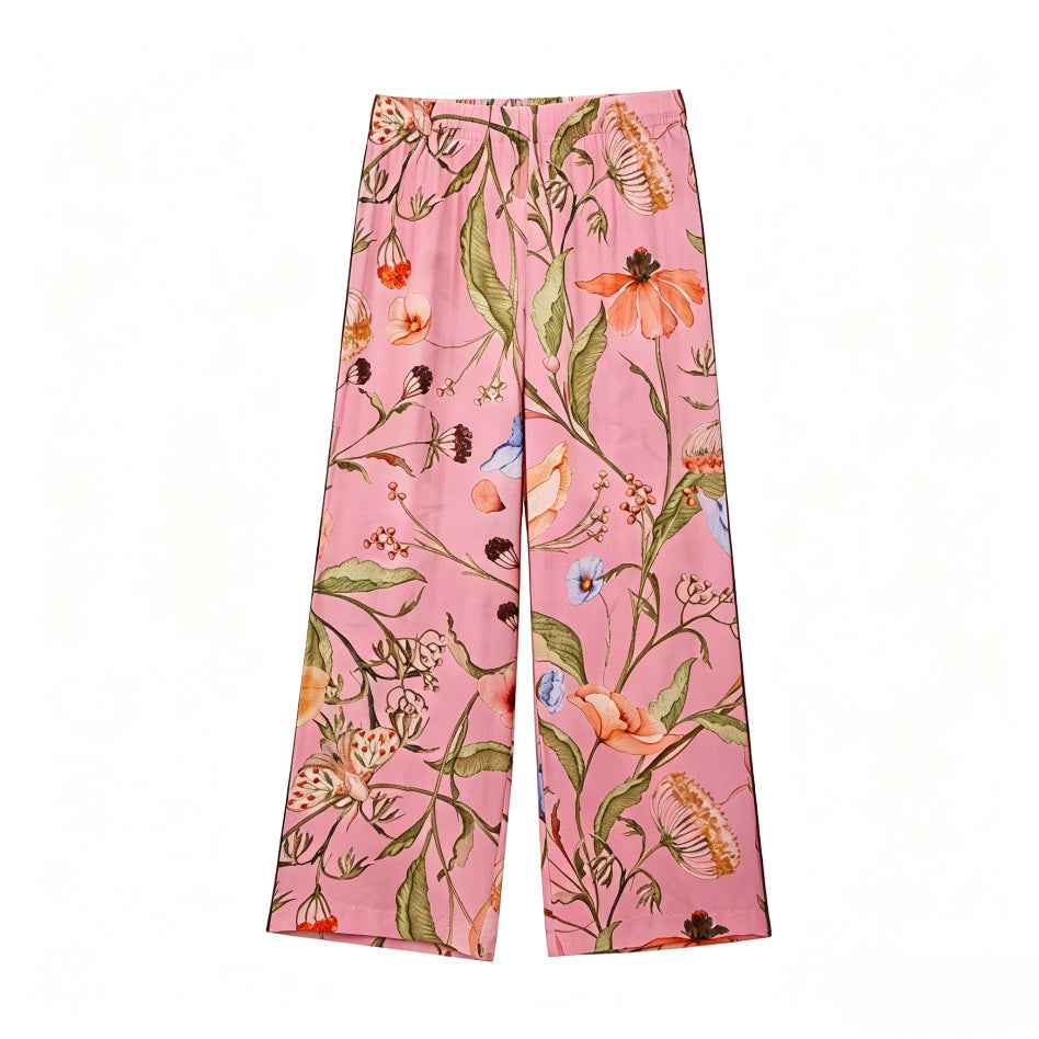 Damen Palazzo-Hose mit floralen Mustern EB