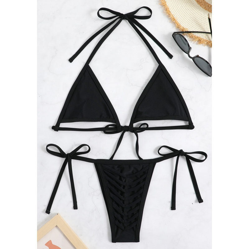 Damen Triangel-Bikini mit raffinierten Schnürdetails EB