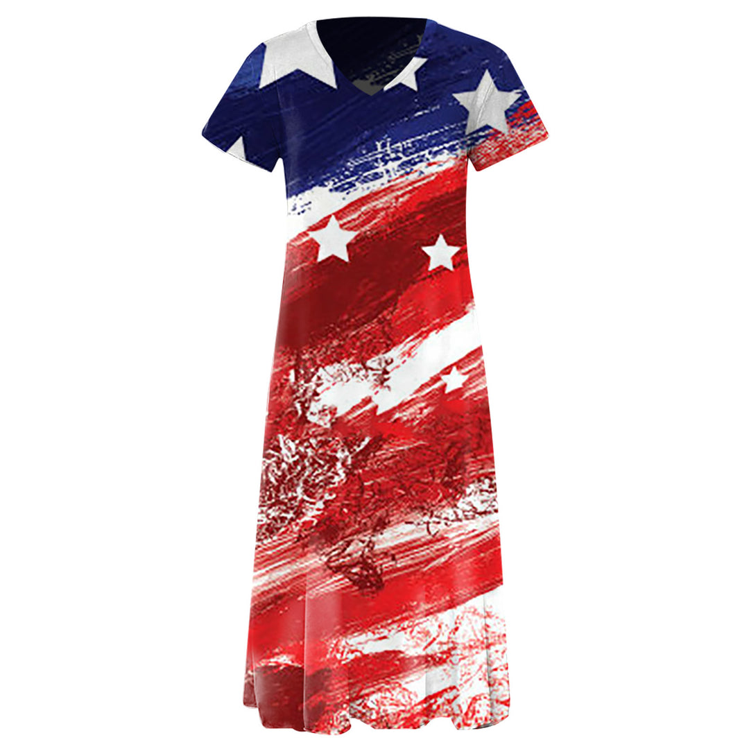 Damen Grafik Maxikleid EB
