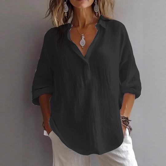 Damen Leichte Leinenbluse EB