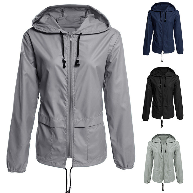 Damen leichte Übergangsjacke mit verstellbarem Kordelzug EB