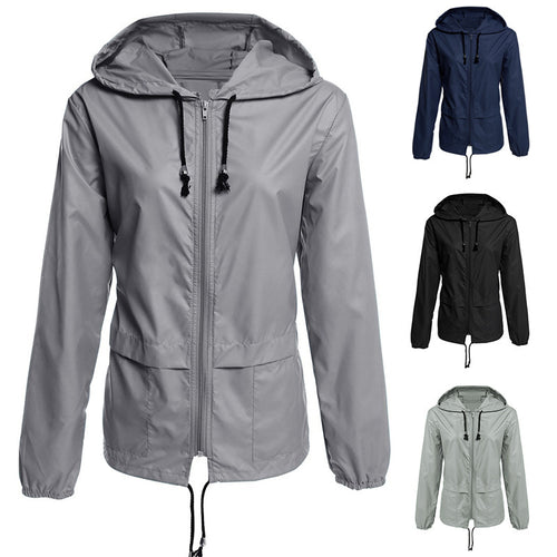 Damen leichte Übergangsjacke mit verstellbarem Kordelzug EB