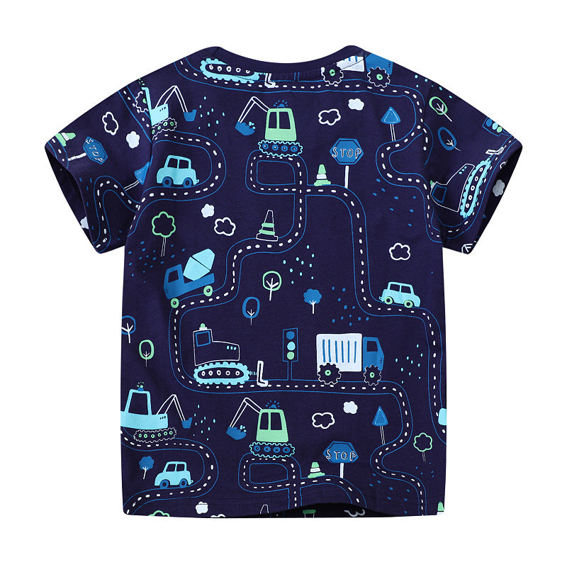 Jungen T-Shirt mit aufregendem Baustellen-Design EB