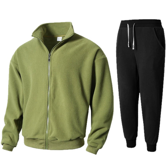 Herren Fleece Relaxanzug mit hohem Kragen EB