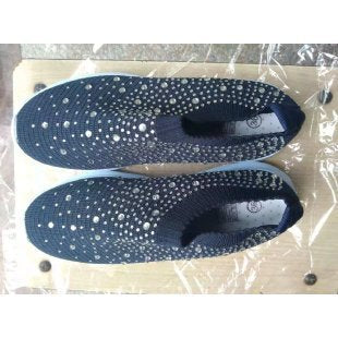 Damen Slip-On Sneakers mit Glitzer-Details EB