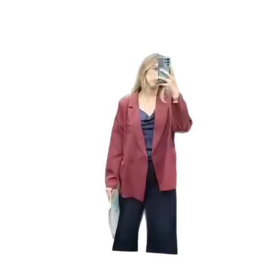 Damen Elegante Doppelreiher-Blazerjacke EB
