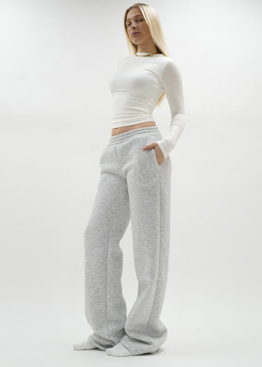 Damen Bequeme Sweatpants mit elastischem Bund und seitlichen Taschen EB