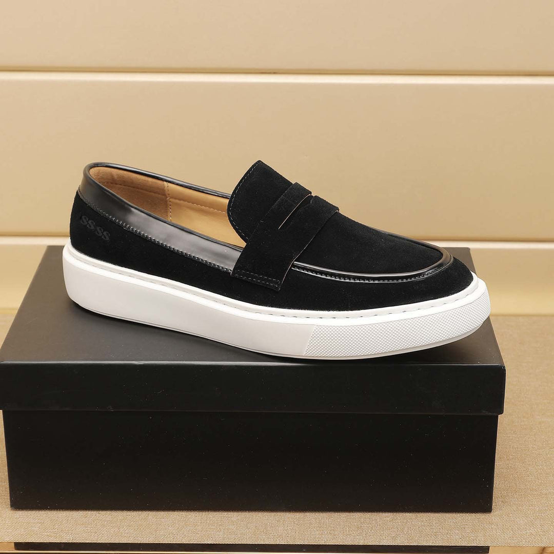 Damen Mokassin-Sneaker mit dämpfender Sohle und eleganter Wildleder-Oberfläche EB
