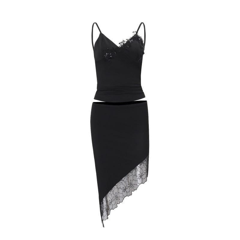 Damen elegantes Spitze Bodysuit mit raffinierten Details und verstellbaren Trägern EB