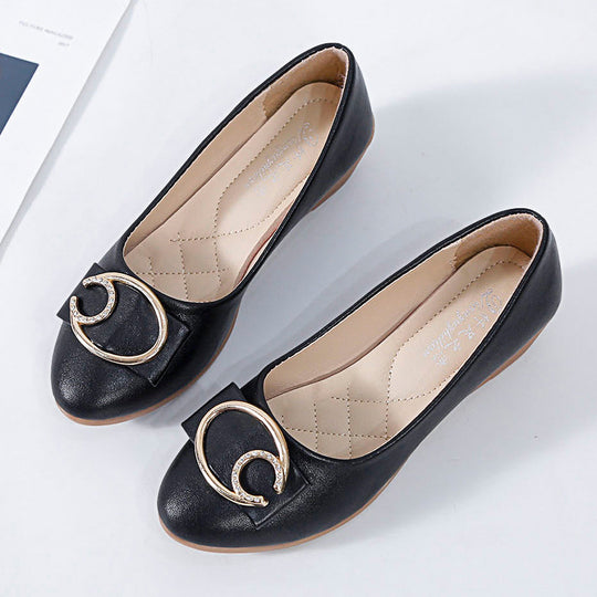 Damen Ballerinas mit dekorativem Schleifen-Detail und elegantem Schmuckelement EB