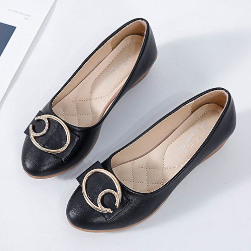 Damen Ballerinas mit dekorativem Schleifen-Detail und elegantem Schmuckelement EB