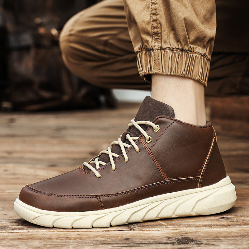 Herren Bequeme und modische Wanderstiefel mit hohem Kragen EB