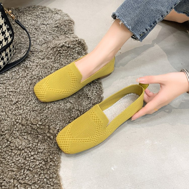 Damen Slip-On Mokassins aus atmungsaktivem Netzmaterial EB