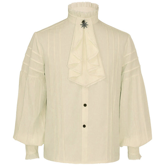 Herren nan lässiges Kurzarmshirt mit geschnürter V-Kehle, kurzem Stehkragen und weichem Baumwollmix Eb
