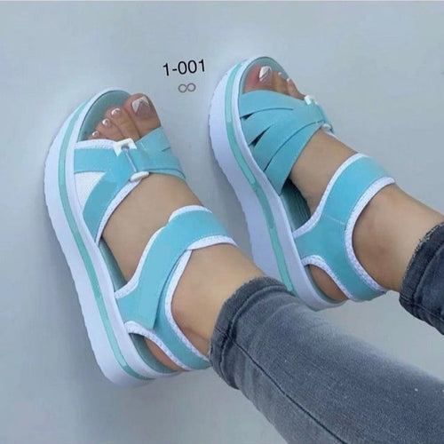 Damen Komfortable Sommer-Sandalen mit verstellbaren Riemen und ergonomischem Fußbett EB