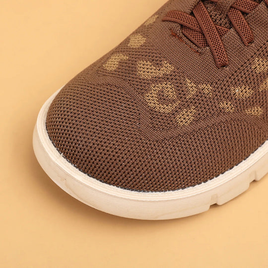 Damen Atmungsaktive Sneaker mit modischem Leopardenmuster EB