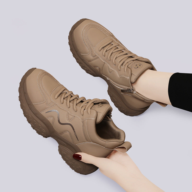 Damen Sportliche Sneakers mit Reißverschluss und dämpfender Sohle EB