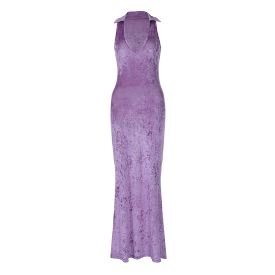 Damen Figurumspielendes Maxikleid mit tiefem V-Ausschnitt und raffinierten Trägern EB