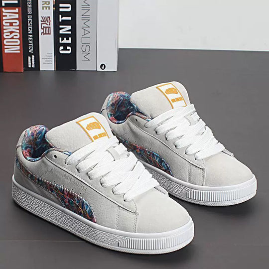 Damen Sneakers mit floralem Innenfutter und rutschfester Sohle EB