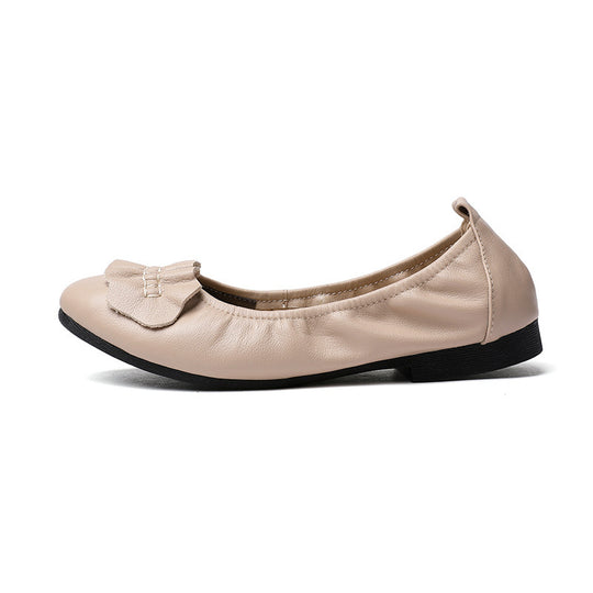 Damen Ballerinas mit dekorativem Schleifenakzent und rutschfester Sohle EB