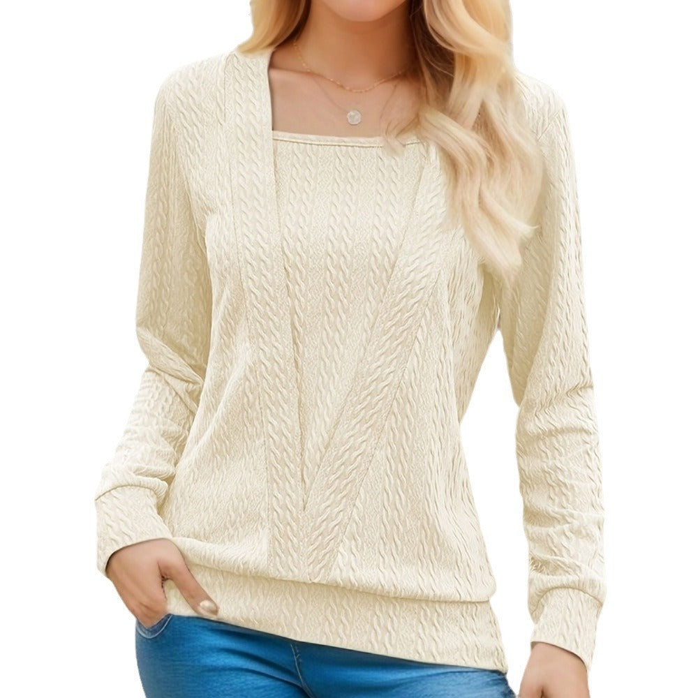 Damen Pullover mit Zopfmuster EB